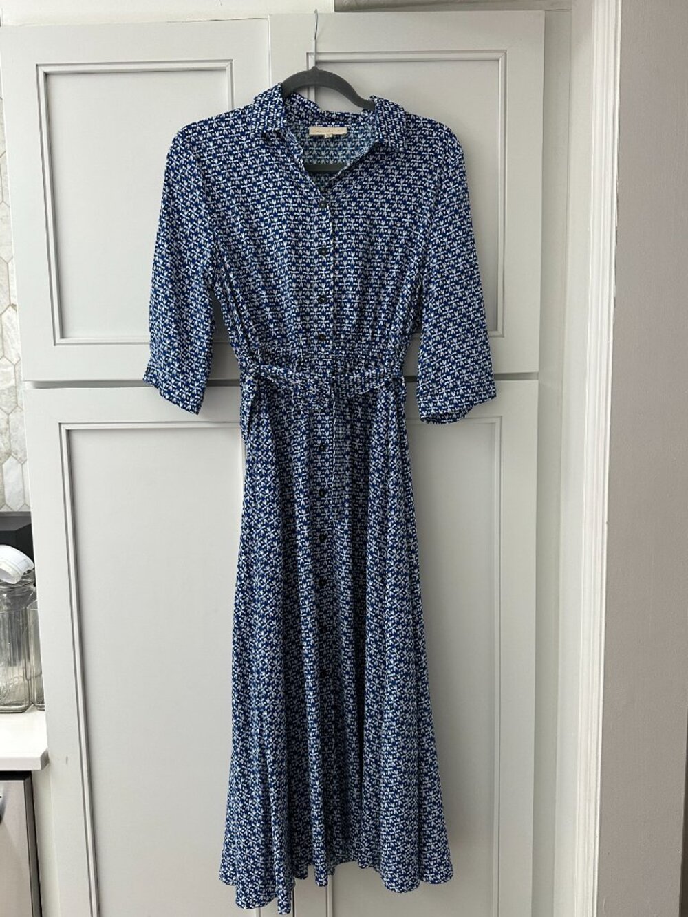 Melloday Belted Midi shirt dress